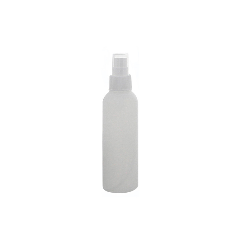 Leere Kunststoff-Flasche mit Zerstäuber 150ml, Kosmetex BOSTON Sprüh-Flasche, Plastik, zylindrisch, halbtransparent, klein 1 x 150ml