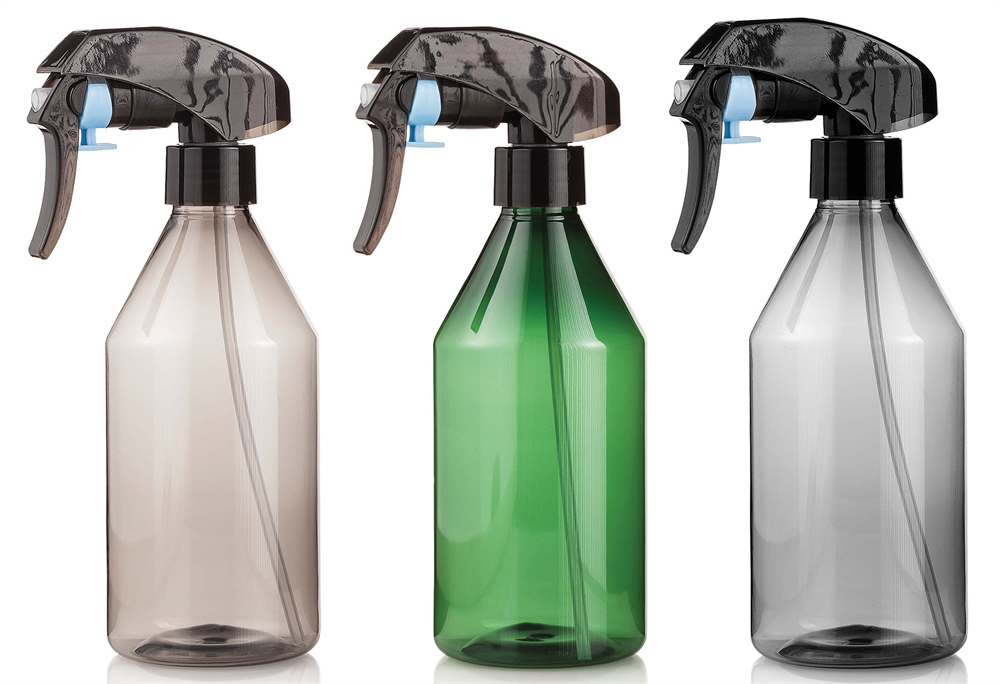 Sprühkopf-Flasche 280 ml, transparente Sprühflasche, #Varinfo 