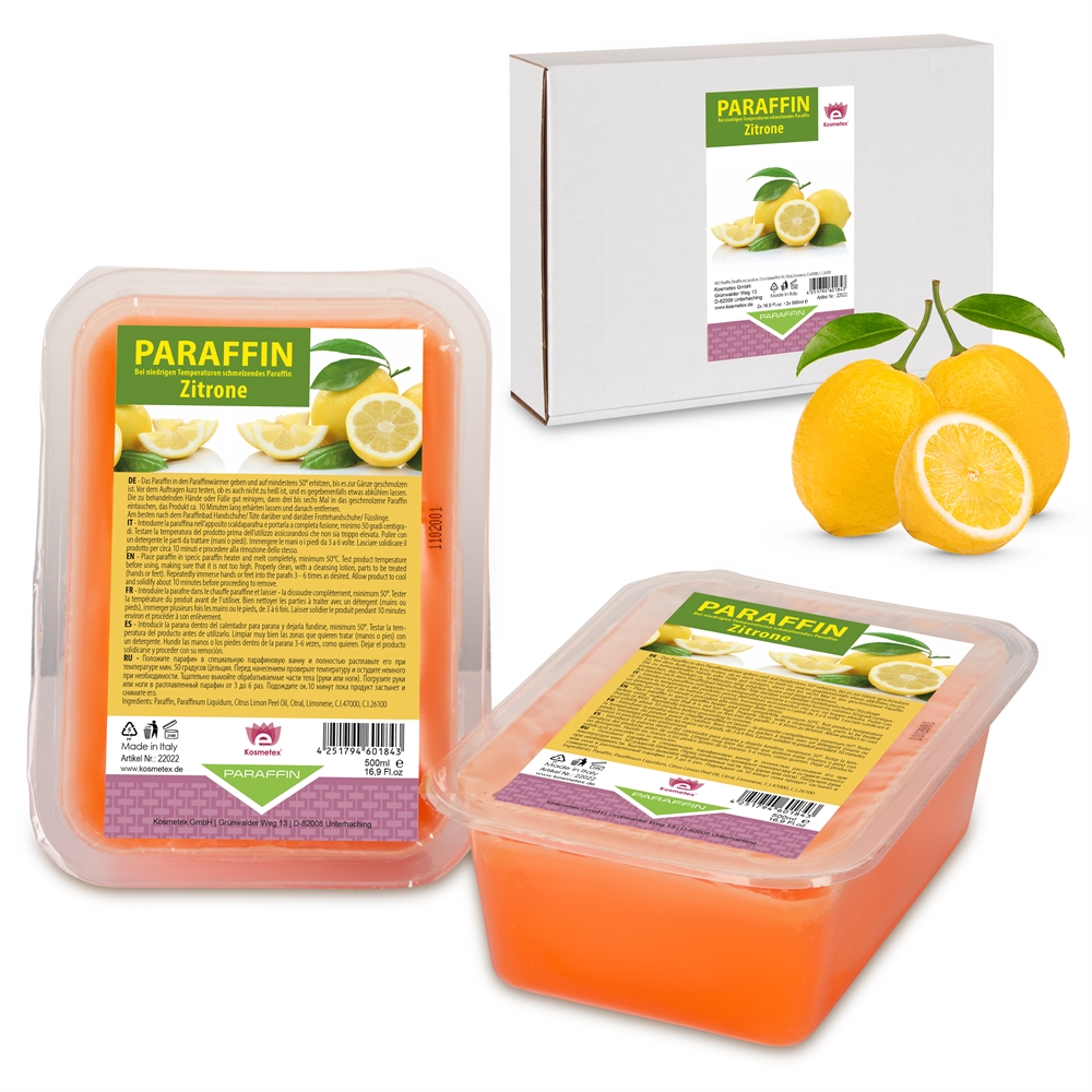 Kosmetex Paraffinbad Zitrone Lemon, Paraffinwachs, 2x 500ml 2x 500ml