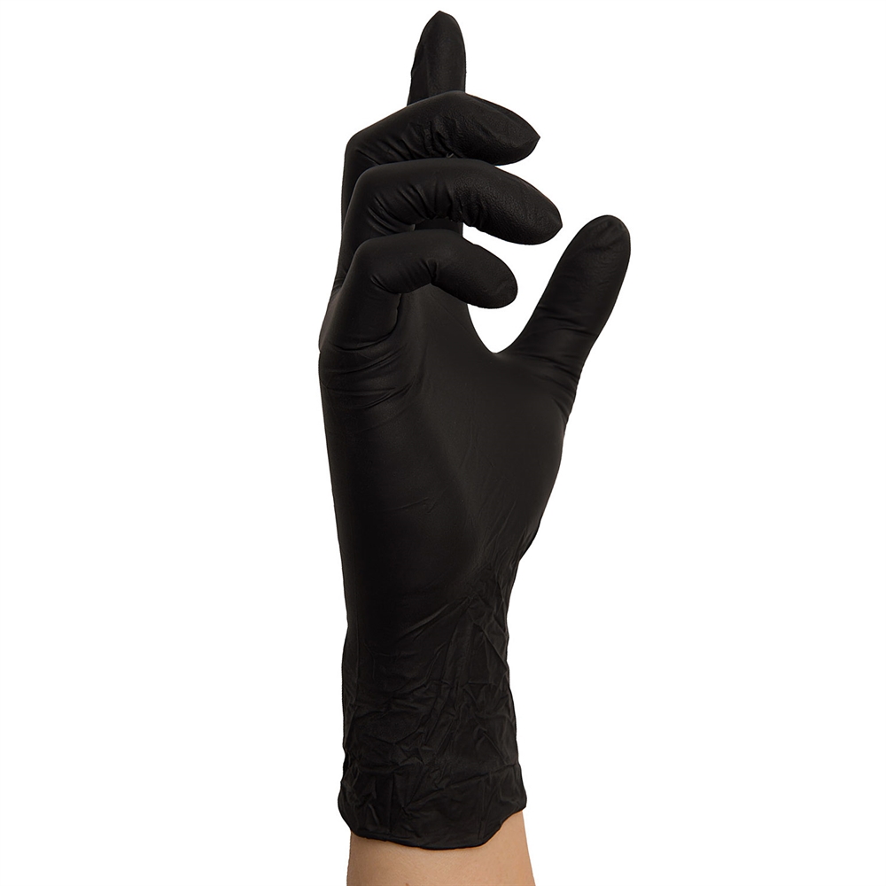 Nitrilhandschuhe Black, Schwarze Einmalhandschuhe, 100 Stück, XL 