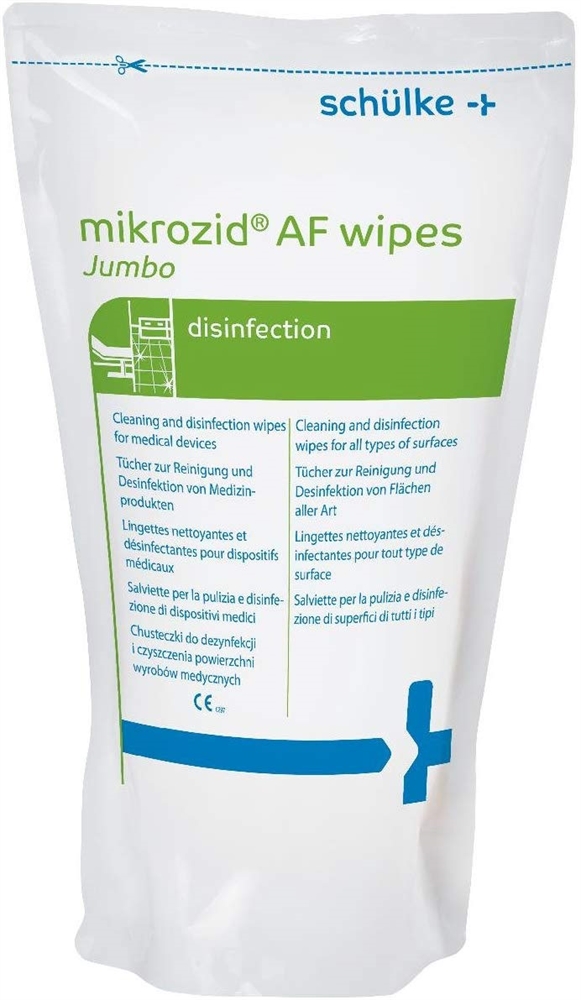 Schülke Mikrozid AF liquid Jumbo 20x27 cm Desinfektion Tücher, Nachfüllpack Nachfüllpack