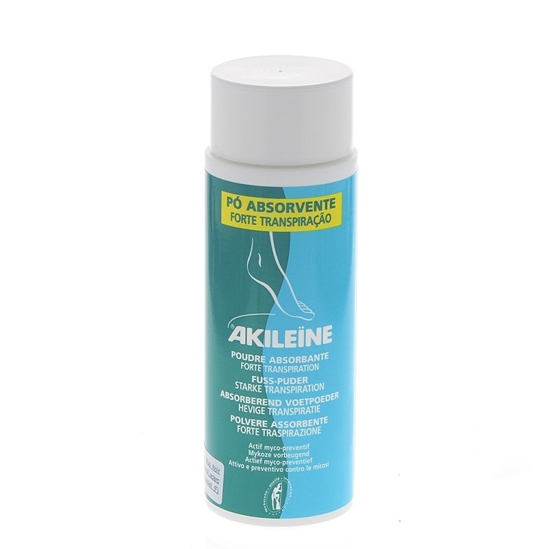 Akileine Grün, Fußpuder Fuss-Puder, schwitzende Füße, Fußgeruch 75gr. 