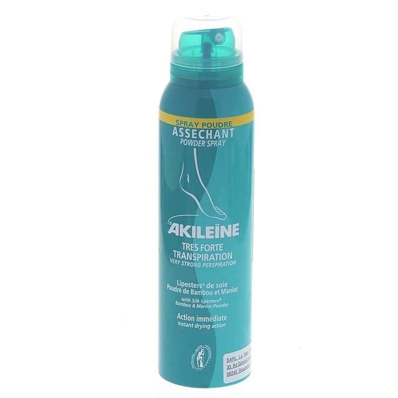 Akileine Grün, Puder-Spray Puder-Spray, schwitzende Füße, 150ml 