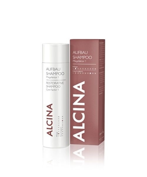 Alcina, Aufbau Shampoo Pflegefaktor 1 für trockenes, strapaziertes Haar, 250ml 