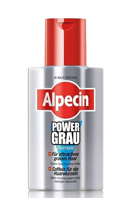 Alpecin Shampoo Power Grau, Coffein, graues, weißes Haar ohne färben , 200ml 