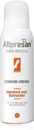 Allpresan Fuß Spezial Nr 4 Schaum-Creme, 15% Urea Aufbaupflege bei Hornhaut und Schrunden, analgetische Wirkung 