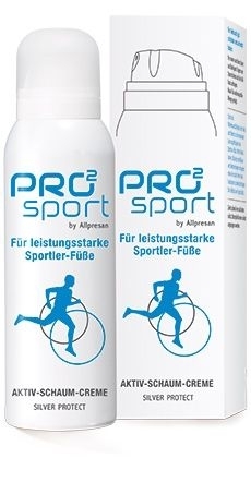 Allpresan Pro 2 Sport Aktiv-Schaum-Creme, die Sportler Fußcreme als Schaum 125 ml