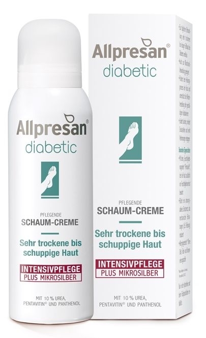 Allpresan diabetic Intensivpflege plus Mikrosilber zur Behandlung sehr trockener bis schuppiger Fußhaut bei Diabetes 200 ml