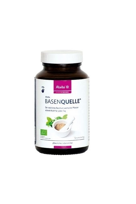 Alvito BIO BasenQUELLE, basische Nahrungsergänzung für Basenkur, pflanzlich,8,5 pH basisch 90 g