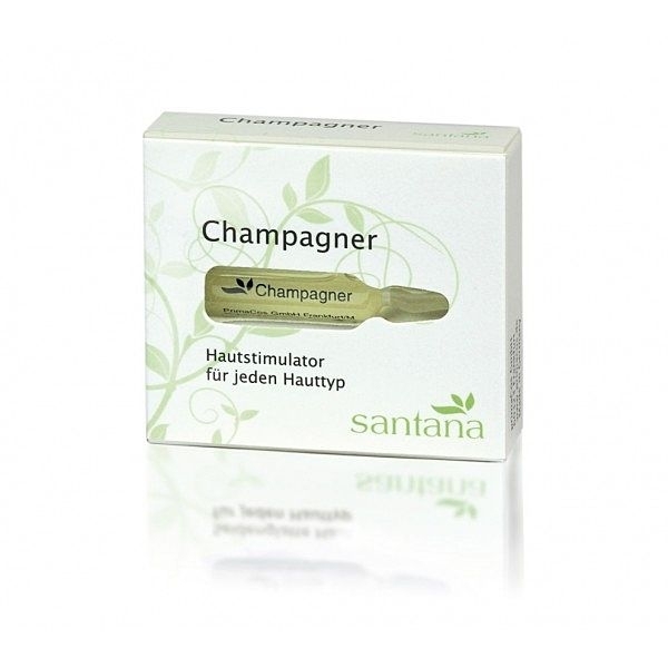 Santana Champagner Ampullen, Intensivpflege Konzentrat zur Erfrischung der Gesichtshaut, 