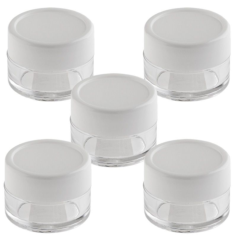 Leere Dose, Kosmetikdose, Kosmetex Plastikdose, Cremedose, 10ml, Ø 3,7 cm, H 2,7 cm, 