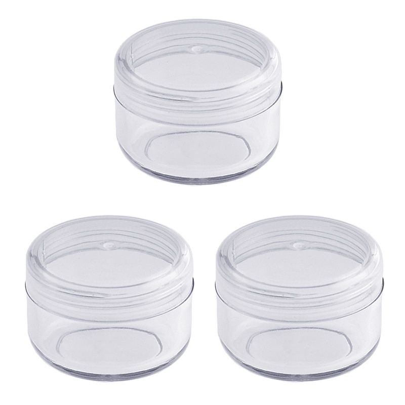 Kleine Leere klare Acryl Dose 6 ml, Kosmetex Kosmetikdose, Plastikdose, Nailart, Cremedose mit Schraubdeckel 