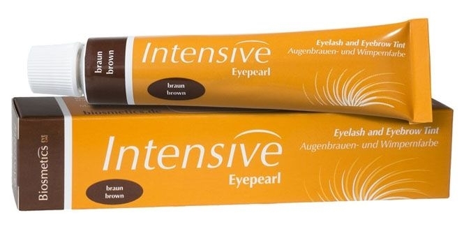 Intensive Eyepearl Wimpern- und Augenbrauenfarbe braun. Für voluminöse Wimpern. 20ml 