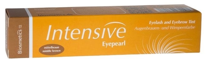 Intensive Eyepearl Wimpern- und Augenbrauenfarbe mittelbraun. Für voluminöse Wimpern. 20ml 
