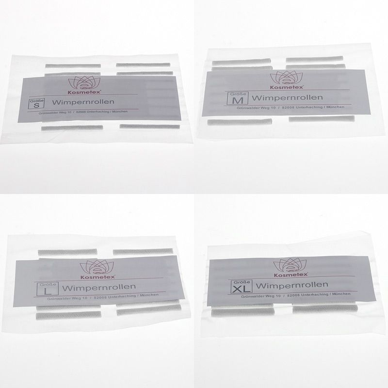 Wimpernrolle Kosmetex für Wimpernwelle, für die perfekte Wimperndauerwelle 4er Set