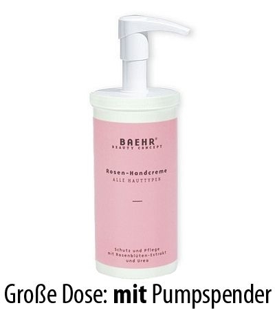 Baehr Rosen Handcreme mit Rosenblütenextrakt und Urea, Schutz,und Pflege, 