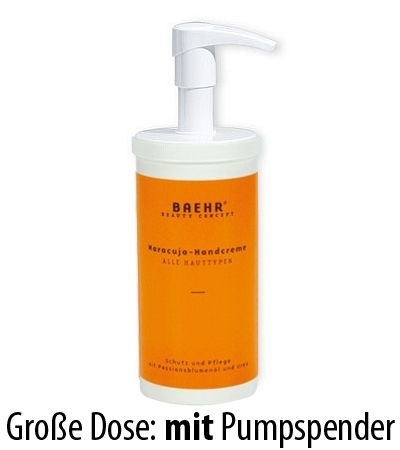 Baehr Handcreme Maracuja mit Passionsblumenöl und Urea, Schutz,und Pflege, 