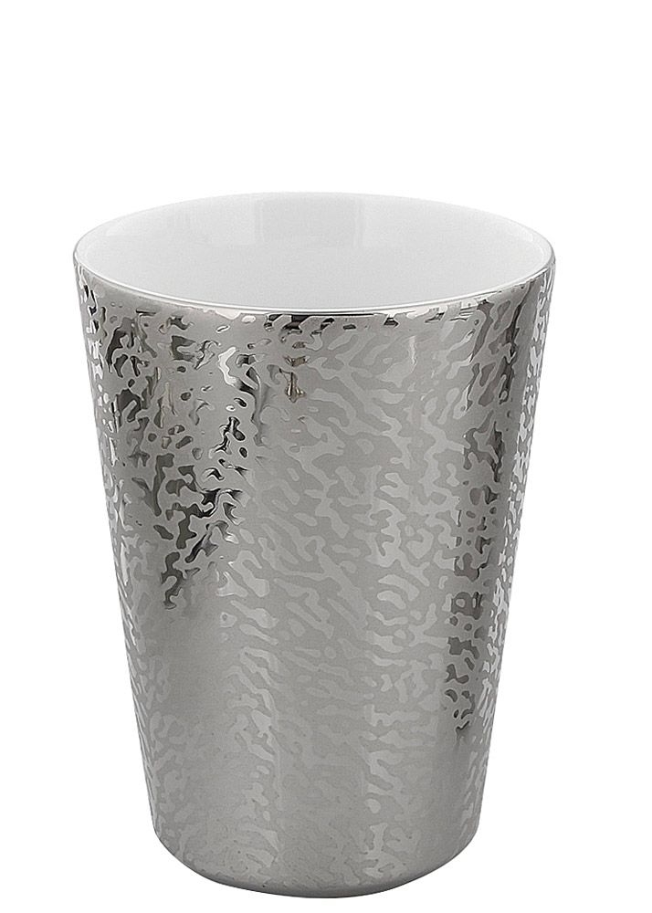 Becher Platin "Platin Shadow" Silber, weißem Porzellan Bauteil f. Bad Accessoires 