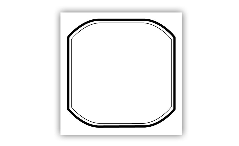 Etikett Nr.1, Apotheke S/W, A8 5x5 cm, Quadrat 
