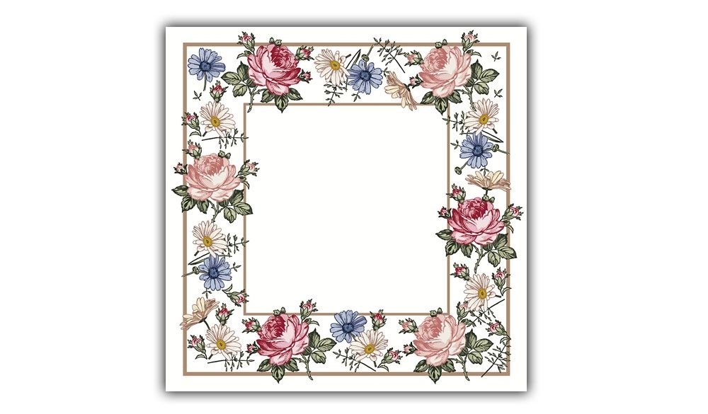 Etikett Nr.37, Rose, A8, 5.2 x 5.2 cm, Quadratische Etiketten 