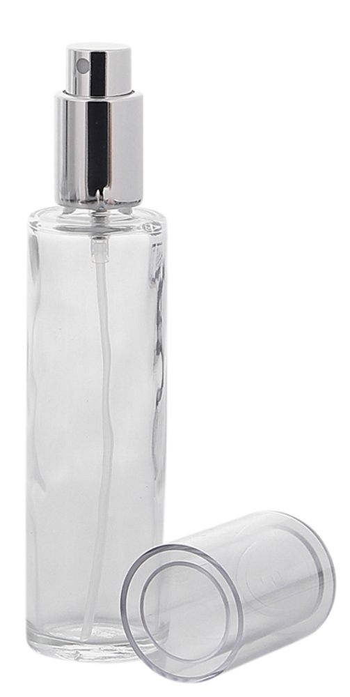 Runder Glas-Zerstäuber 50ml silber Acryl-kappe Bauteil 