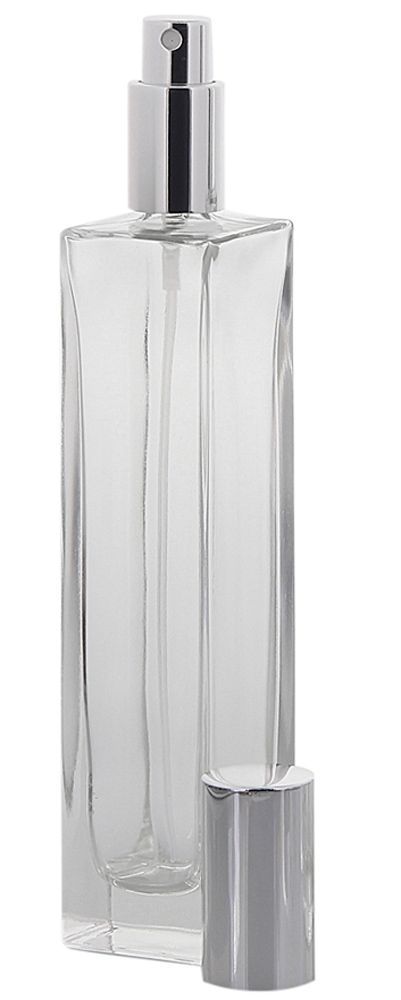 Hoch Quadrat Glas-Zerstäuber 100ml silber, 19cm Bauteil 