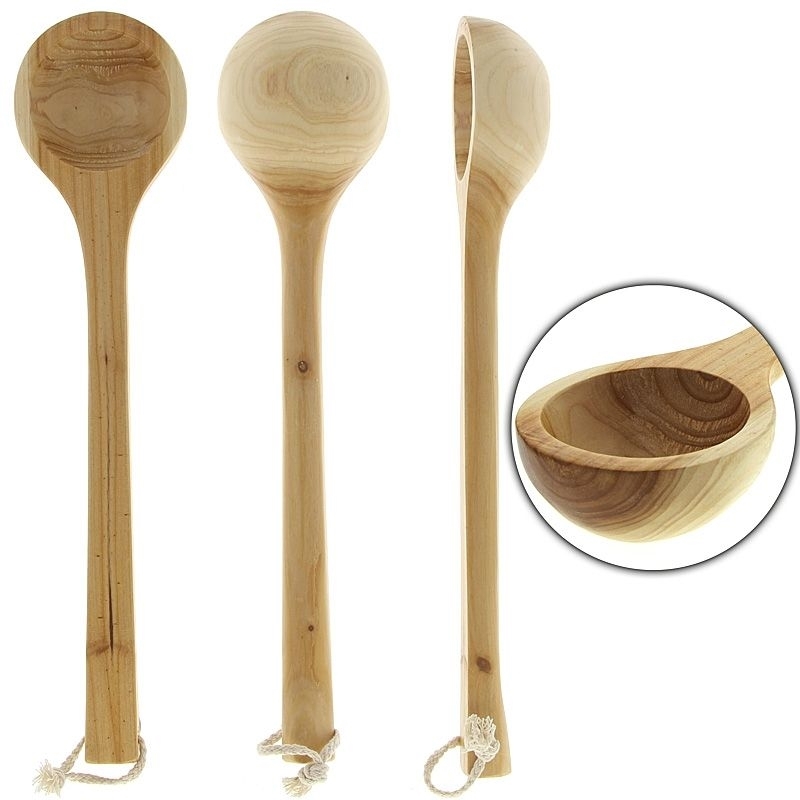 Robuste Kelle 42 cm, für Sauna Saunaaufguss, Kosmetex Saunakelle für Aufguss oder Großer Löffel für LARP 