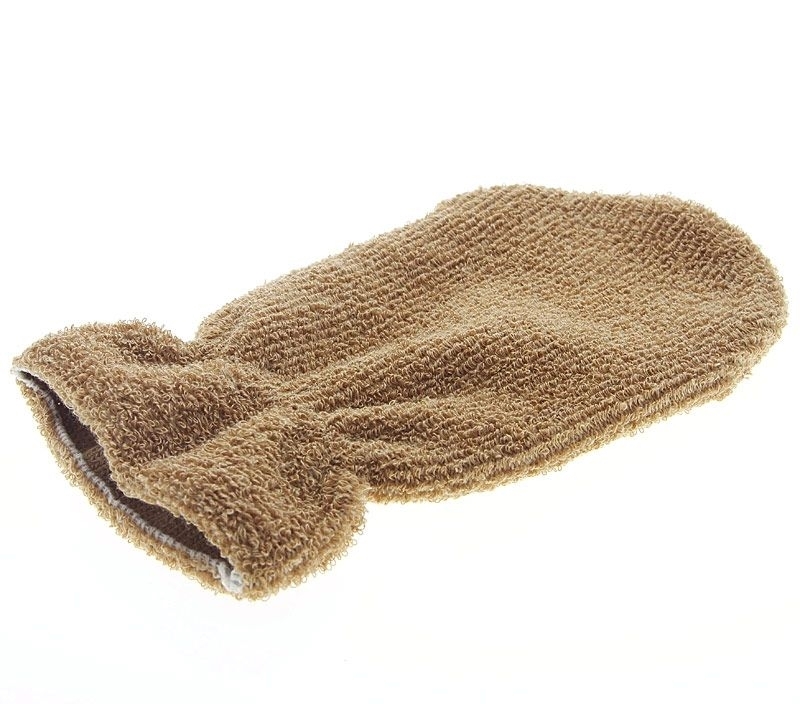 Reinigungshandschuh aus Bio-baumwolle, Peelinghandschuh für sanftes Reinigen und Peeling Massage, 
