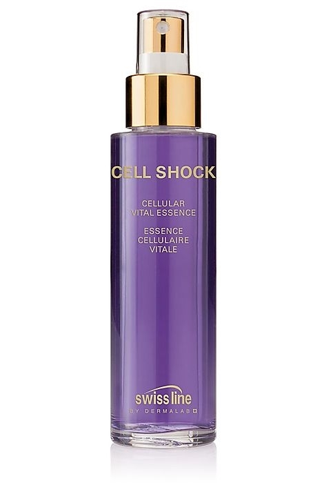 Swiss line Cell Shock Cellular Vital Essence,Serum UVA Schutz 98% müde,reife und trockene Haut, 200ml Pflanzenwasser-Komplex 