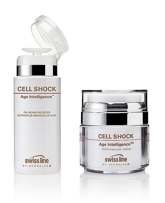 Swiss line Cell Shock Age Intelligence, Youth-Inducing System, gegen Feuchtigkeitsverlust, Falten, Pigmente, 2-teilig 