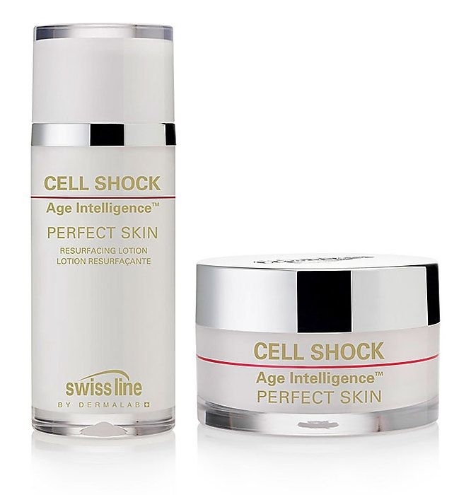 Swiss line Cell Shock Age Intelligence Perfect Skin, einmonatige Verjüngungskur gegen Falten, Pigmente, 2-teilig 