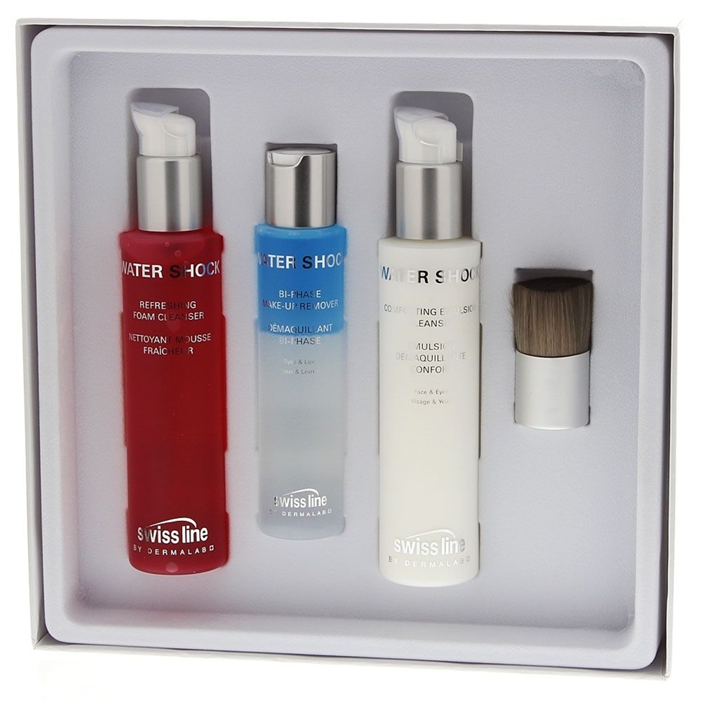 Swiss line Water Shock Art of Cleansing Set 4 Teilig Reinigungsmilch 160ml,Eye Remover 100ml,Reinigungsgel160ml 