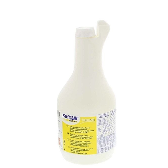 1 Liter Desinfektionsspray, Proghygsan, Desinfektion für Praxis, Kosmetikstudio, Nagelstudio, Podologe 1 Liter Nachfüllflasche