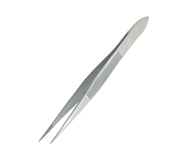 Splitterpinzette, gerade und gerieft Anatomische Pinzette, spitz 14 cm