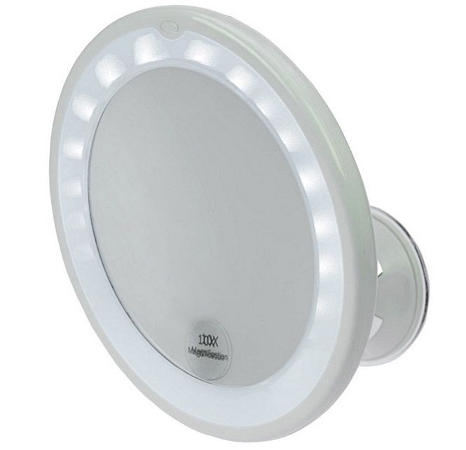 Vergrößerungsspiegel 10-fach Mit Saugnäpfen & Pinzette - 8,9 Cm Durchmesser, Für Präzises Make-up Oder Haar-Zupfen