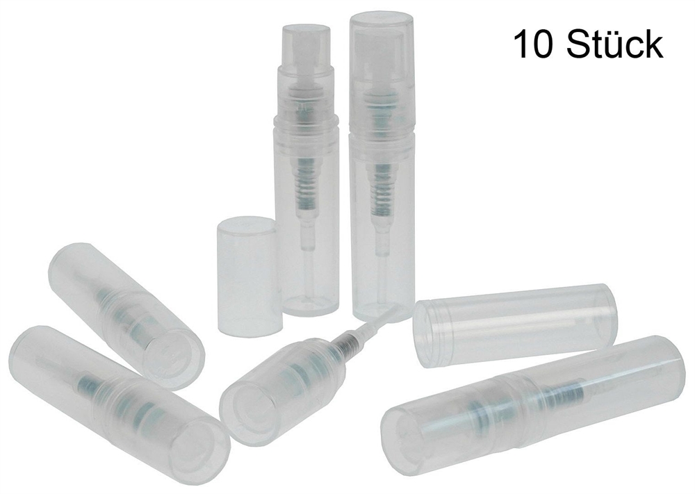 Taschenzerstäuber, Proben Parfüm-Zerstäuber f. Unterwegs Kosmetex Pump-Zerstäuber, leer 2 ml 