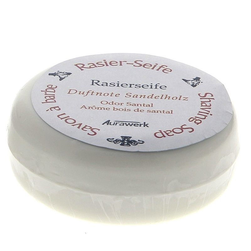 Aurawerk Rasierseife Sandelholz-Duft 100g Sandalwood-Parfum für die Rasur Shaving-Soap 