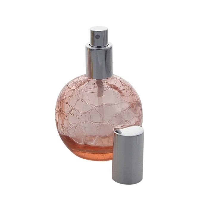 Zerstäuber für Parfüm, Kosmetex Flacon mit Ball und Quaste oder Pumpzerstäuber, rosa, 100ml 