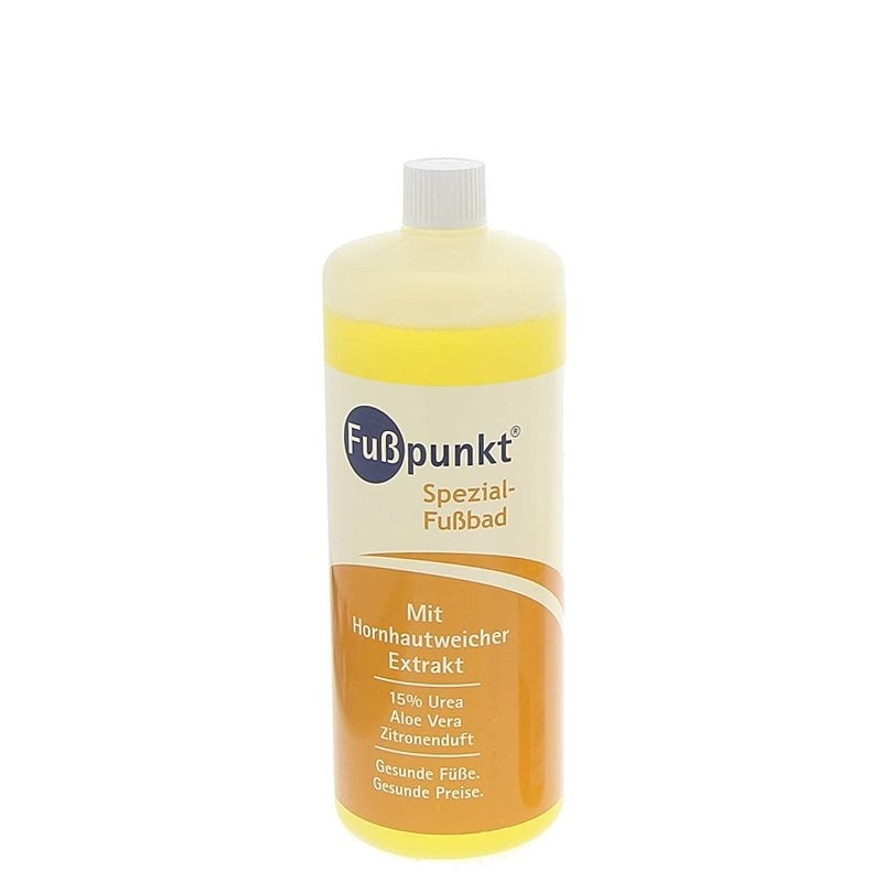 Fußpunkt Spezial Fußbad mit Hornhautweicher Extrakt Urea 15% und Aloe Vera, 1000 ml