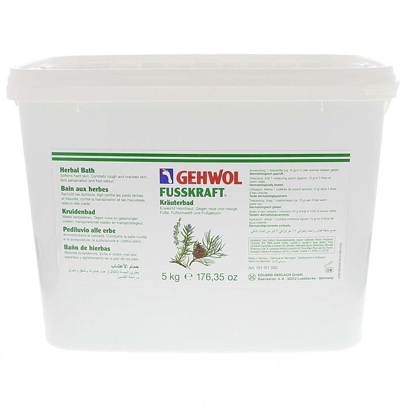 GEHWOL Fusskraft Kräuterbad, Fußbad raue, rissige Füsse, Badekonzentrat, 5kg 5 kg