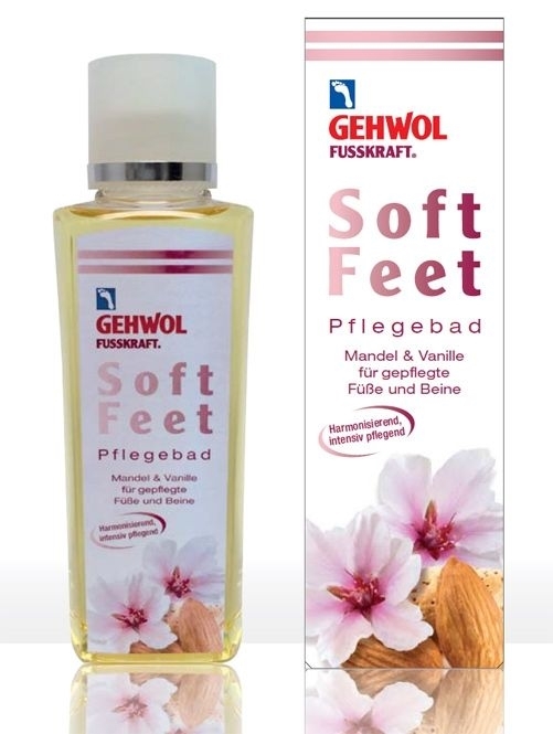 GEHWOL Fusskraft Soft Feet Pflegebad, Fußbad mit Mandelöl, Vanilie 200 ml
