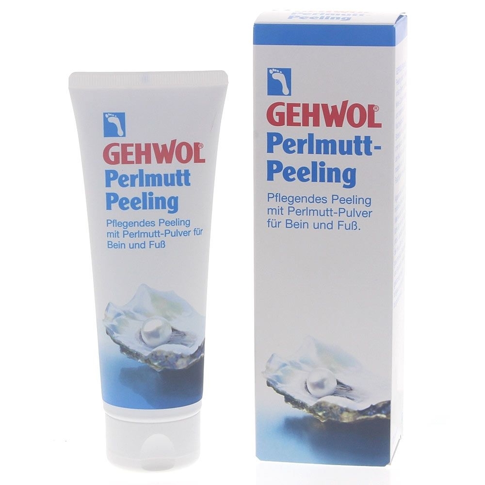 GEHWOL Perlmutt Peeling, Fußpeeling mit Perlmuttpulver für Bein und Fuß 125 ml