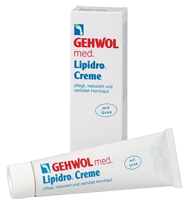 GEHWOL med. Lipidro Creme, Fusscreme mit Urea, bei Hornhaut, trockener Haut, 