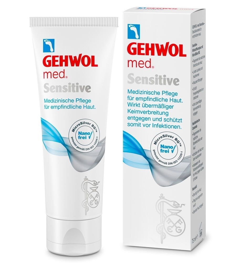 GEHWOL med. Sensitive Creme, Fusscreme mit Mikro-Silber, Mandelöl 75ml 75 ml