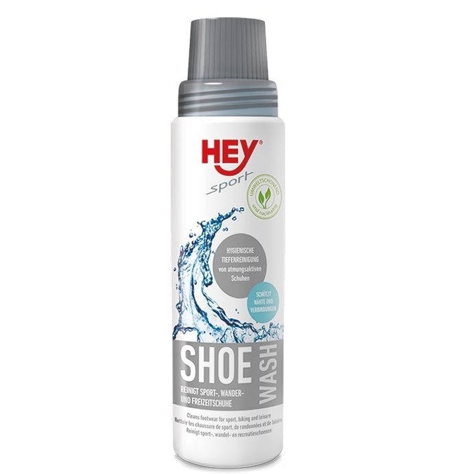 HEY sport SHOE Wash Waschmittel für Lederschuhe und Textilschuhe reinigt Sportschuhe Leder und Textilien 