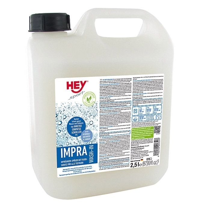 HEY sport IMPRA Wash-In Flüssigimprägnierer Imprägnierwaschmittel für Textilien wie GORETEX, SYMPATEX ... 2,5 l