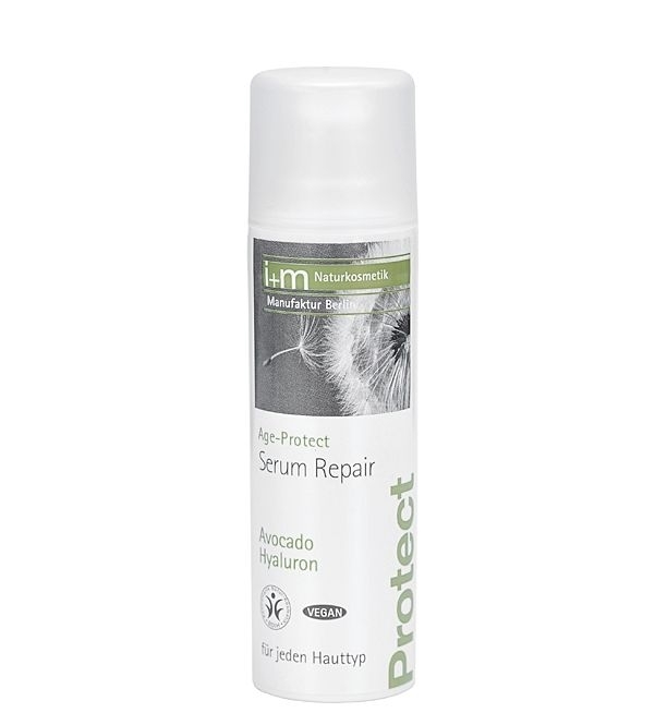 Age Protect Serum Repair, Avocado Hyaluron Anti Aging Creme, i+m Naturkosmetik, 30ml 