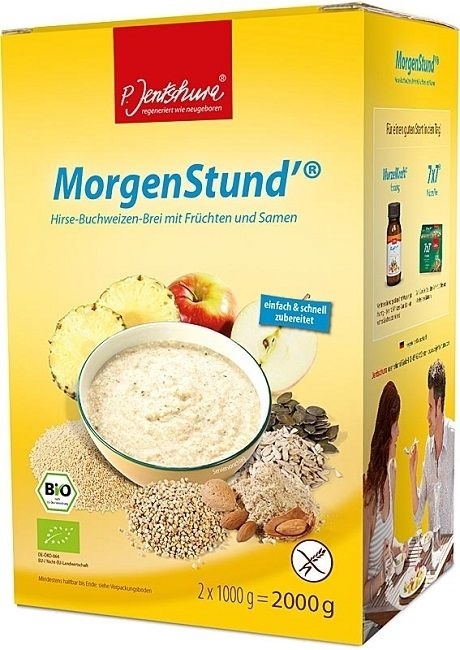 P. Jentschura MorgenStund-Bio basischer Hirse Buchweizen Brei basen Frühstück für den leichten Start in den Tag 