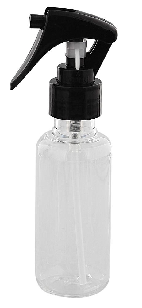 Leere Sprühkopf-Flasche 100ml, Kosmetex Sprühflasche, Plastik Klar durchsichtig 