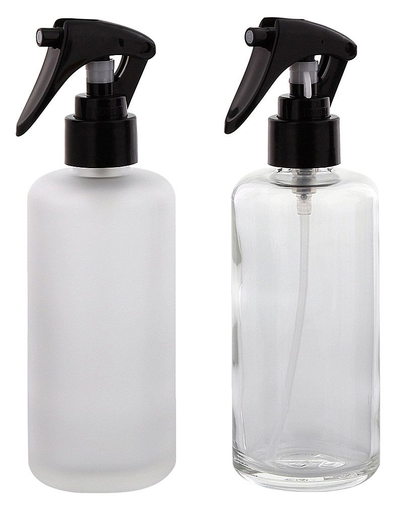 Glas Sprüh-Flasche 200 ml Kosmetex Klar oder Matt mit Sprühkopf Zerstäuber, leer